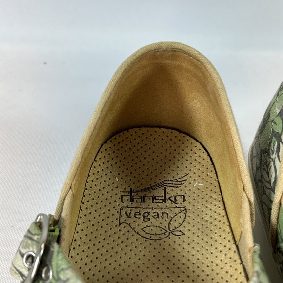 DANSKO Vegan Valerie Shoe Women's Size 11.5US 42EU Green Mary Jane Floral Clog - Picture 9 of 14